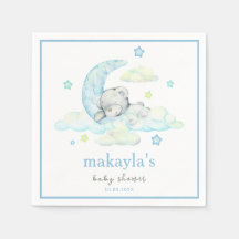 Blue Boy Teddy Bear Em Chá de fraldas De Aquarela