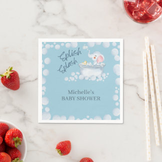 Guardanapo De Papel Blue Bubble Bath Animal Baby Shower