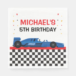 Guardanapo De Papel Blue Car Racing Party