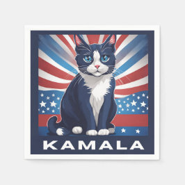 Guardanapo De Papel Blue Cat para Kamala 2024 Democrata Eleitoral dos
