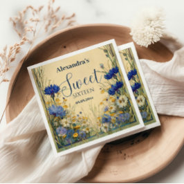Guardanapo De Papel Blue Cornflower Art Nouveau Sweet Sixteen