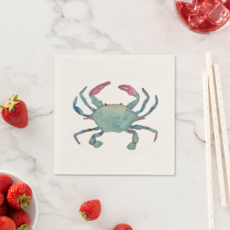 Guardanapo De Papel Blue Crab Napkins