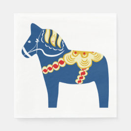 Guardanapo De Papel Blue Dala Horse Paper Napkins