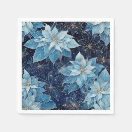 Guardanapo De Papel Blue Fantasy Poinsettia