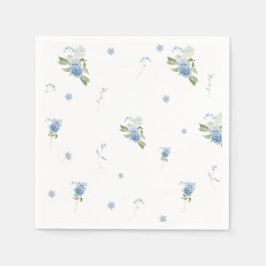 Guardanapo De Papel Blue Floral Boy Baby in Bloom Baby Shower