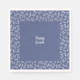 Guardanapo De Papel Blue Floral Easter Napkins – Happy Easter 