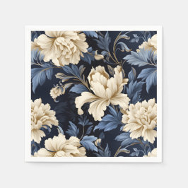 Guardanapo De Papel Blue Floral Peony
