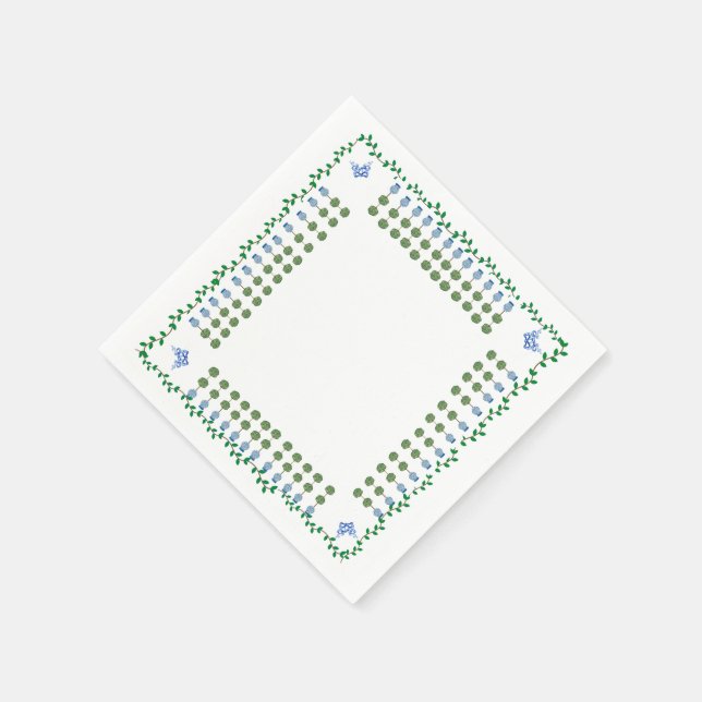 Guardanapo De Papel Blue Ginger Jars Topiary Vine (Canto)