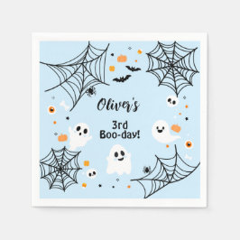 Guardanapo De Papel Blue Halloween Cute Ghost Boo-Day Party