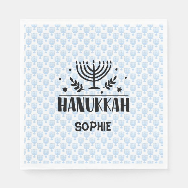 Guardanapo De Papel Blue Hanukkah (Frente)