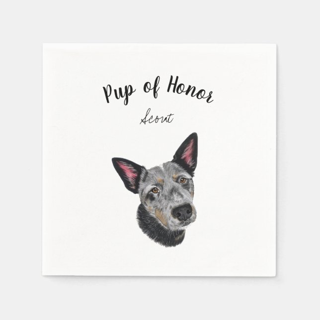 Guardanapo De Papel Blue Heeler Cocktail Napkins (Frente)