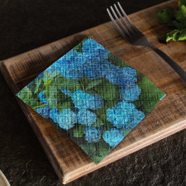 Guardanapo De Papel Blue Hydrangea Blooms Floral