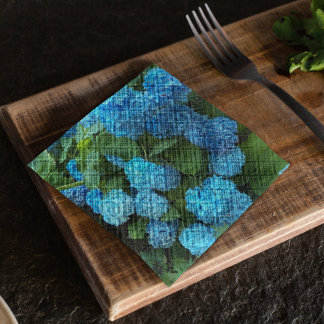 Guardanapo De Papel Blue Hydrangea Blooms Floral