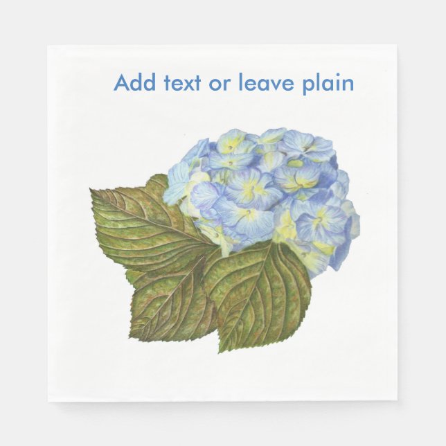 Guardanapo De Papel Blue Hydrangea Napkins (Frente)