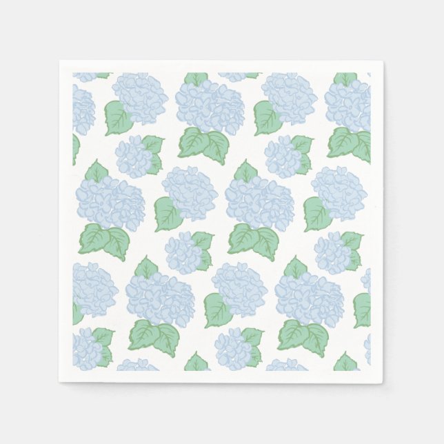 Guardanapo De Papel Blue Hydrangea Paper Napkins (Frente)