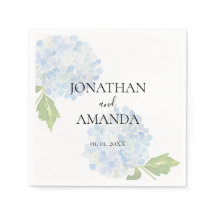 Blue Hydrangea Wedding Cocktail