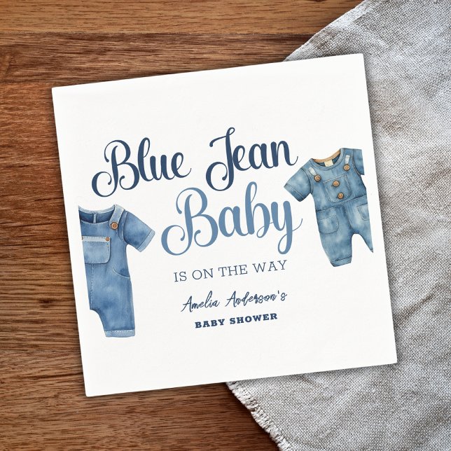 Guardanapo De Papel Blue Jean Baby Denim Boy Papel de Chá de fraldas N (Criador carregado)