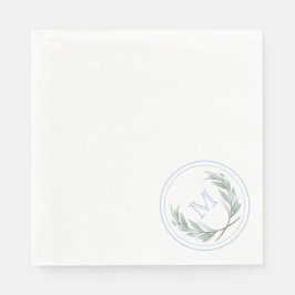 Guardanapo De Papel Blue Laurel Crest Paper Napkins