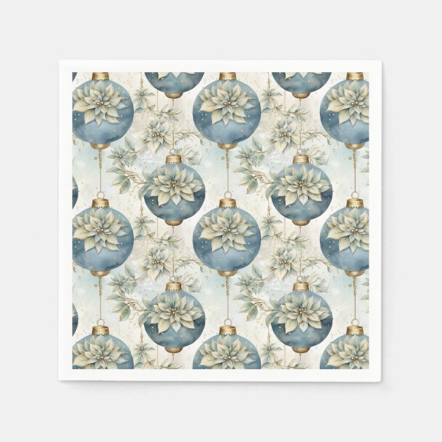 Guardanapo De Papel Blue Majestade Elegante Blue Dourado Splendor de N (Frente)