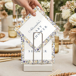 Guardanapo De Papel Blue Meadow Wildflower Baby Shower