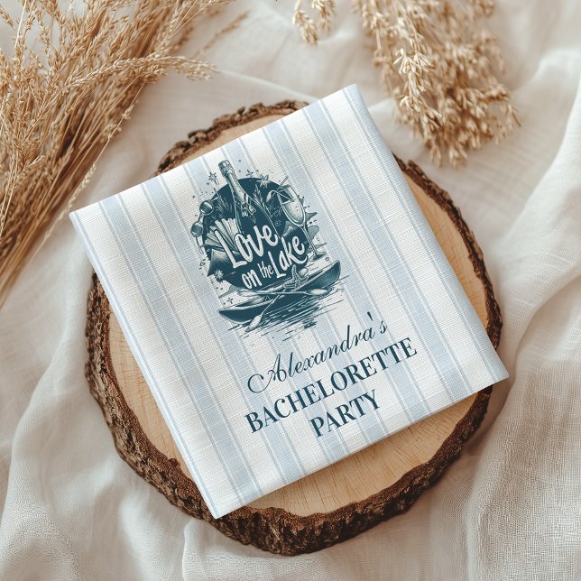 Guardanapo De Papel Blue Nautical Lake Bachelorette Party (Criador carregado)