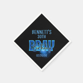 Guardanapo De Papel Blue Neon Birthday