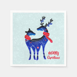 Guardanapo De Papel Blue Nordic Christmas Reindepaer