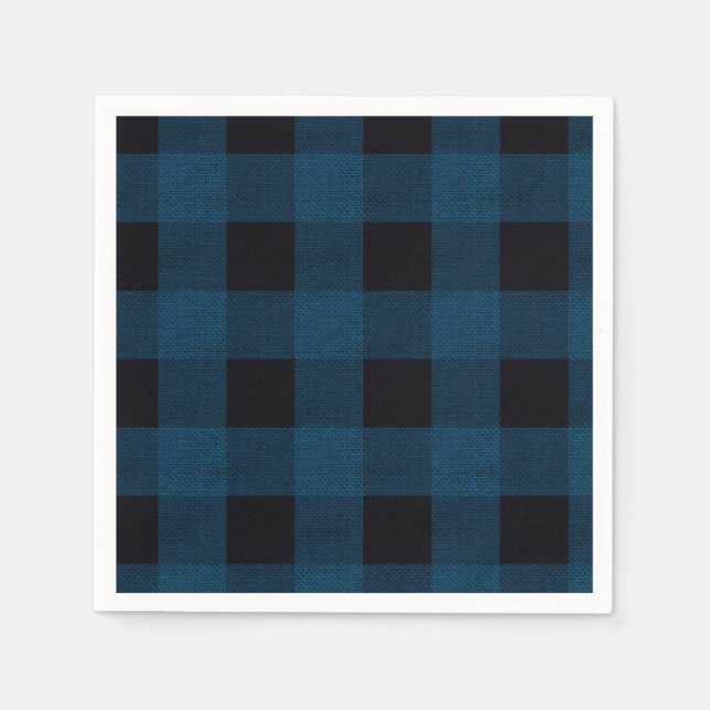 Guardanapo De Papel Blue Plaid (Frente)