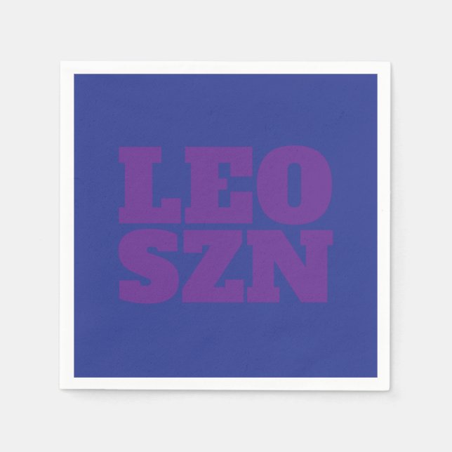Guardanapo De Papel Blue Purple Leo SZN Legal (Frente)