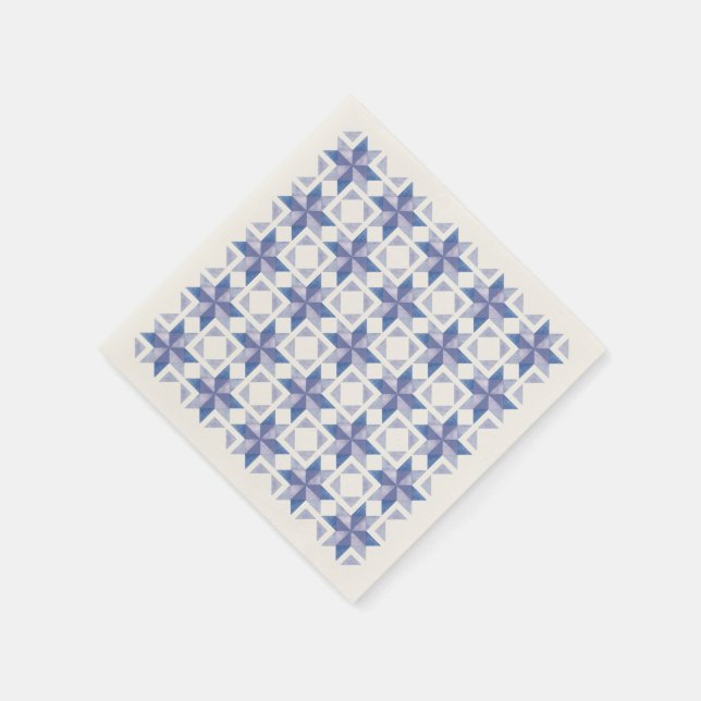 Guardanapo de papel Blue Quilt Block (Canto)
