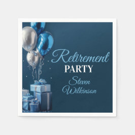 Guardanapo De Papel Blue Retirement Party Balloon Gifts