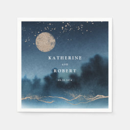 Guardanapo De Papel Blue Sky Watercolor Paisagem Caseira Monograma de