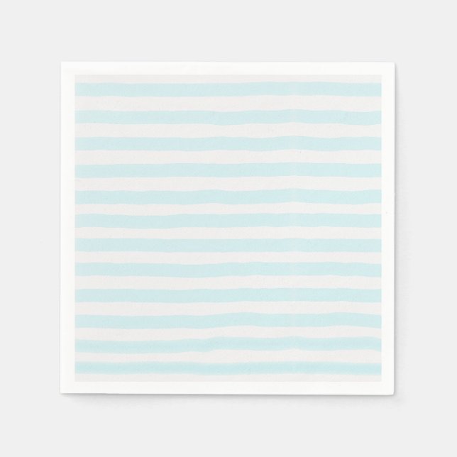Guardanapo De Papel Blue Stripe Watercolor Simples Moderno (Frente)