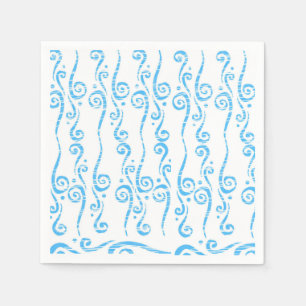 Guardanapo De Papel Blue Swirls Napkins
