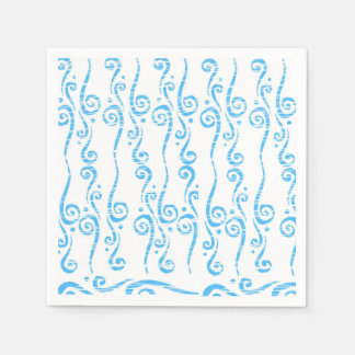 Guardanapo De Papel Blue Swirls Napkins