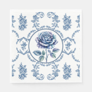 Guardanapo De Papel Blue Vintage Rose