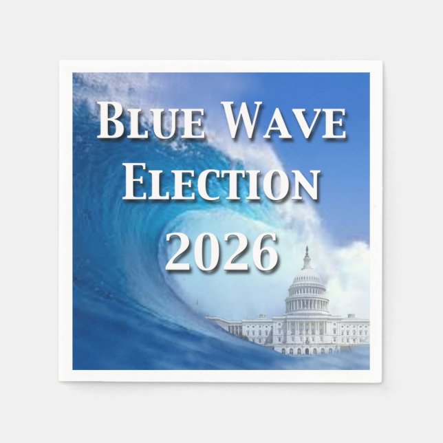 Guardanapo De Papel Blue Wave Election 2026 (Frente)