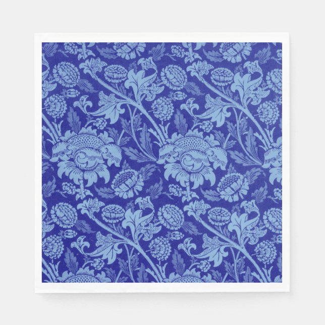 Guardanapo De Papel Blue Wey por William Morris (Frente)