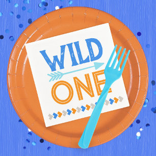 Guardanapo De Papel Blue Wild One First Birthday Paper Napkins