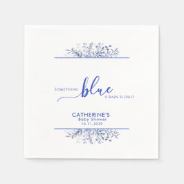 Guardanapo De Papel Blue Wildflower Something Blue Baby Shower