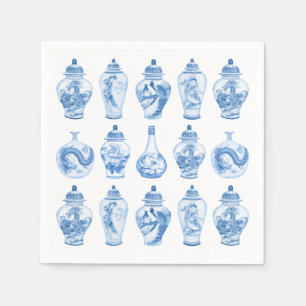 Guardanapo De Papel Blue Willow Chinoiserie Ginger Jars China