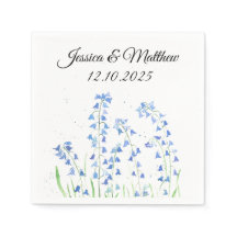 Bluebells Blue floral Watercolor Casamentos