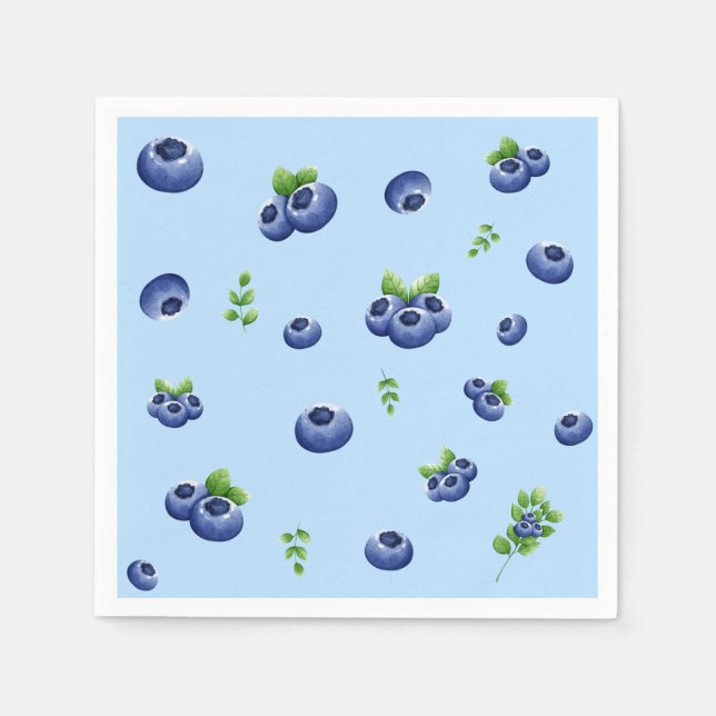 Guardanapo De Papel Blueberry Birthday (Frente)