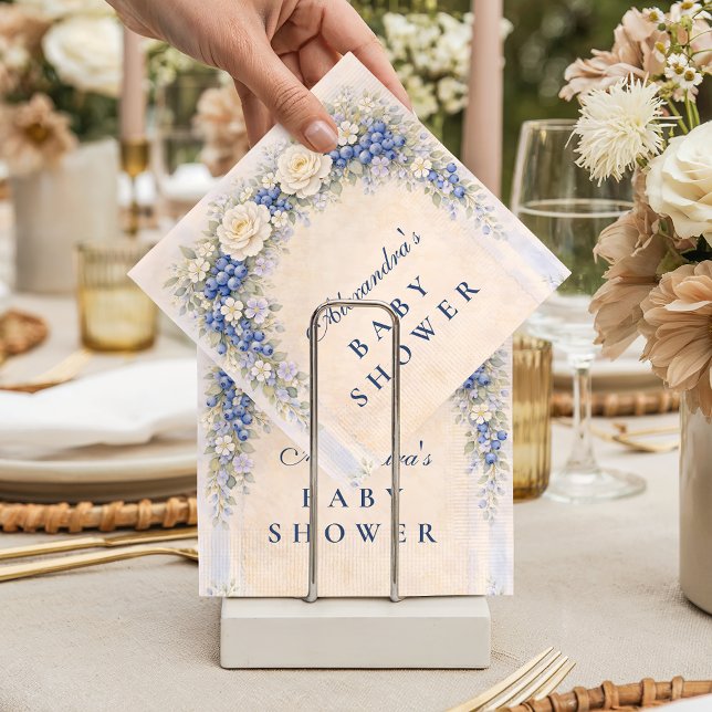 Guardanapo De Papel Blueberry Cottage Garden Baby Shower (Criador carregado)