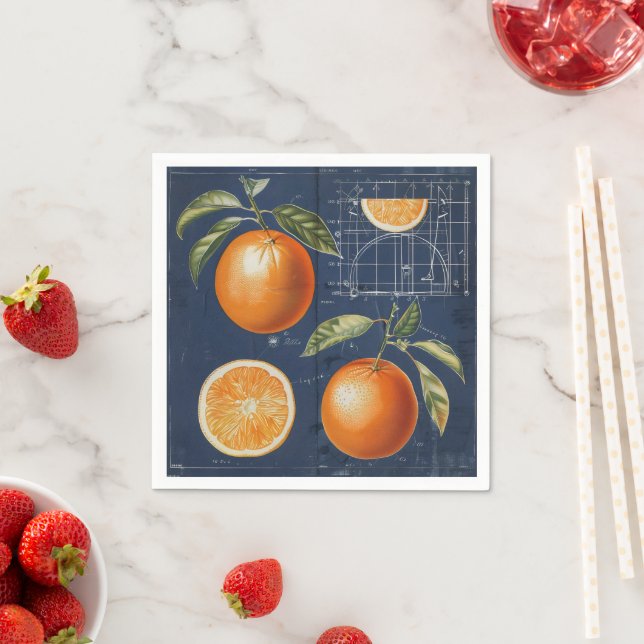 Guardanapo De Papel Blueprint da Fruta laranja (Insitu)