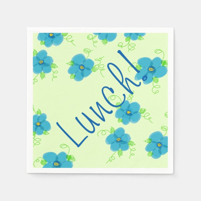 Guardanapo De Papel Blues desbotados com Limão apertado (Frente)