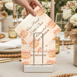 Guardanapo De Papel Blush Cinnamon Bow Little Bun 1st Birthday