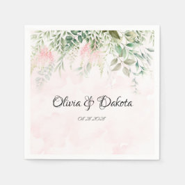 Guardanapo De Papel Blush Pink e Greenerase deixam casamento chic