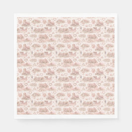 Guardanapo De Papel Blush Pink English Village Wedding Watercolor