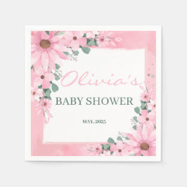 Guardanapo De Papel Blush Pink Girl em Chá de fraldas